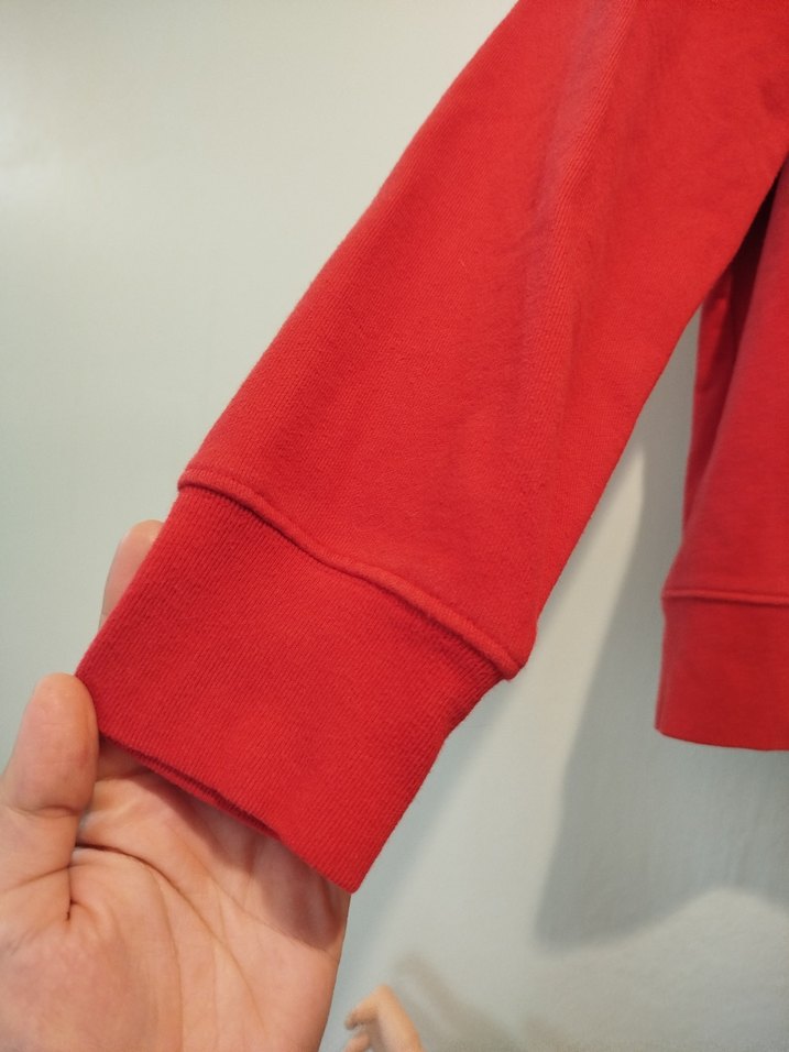 Nakışlı Kırmızı Kapüşonlu Kadın Sweatshirt - Görsel 3