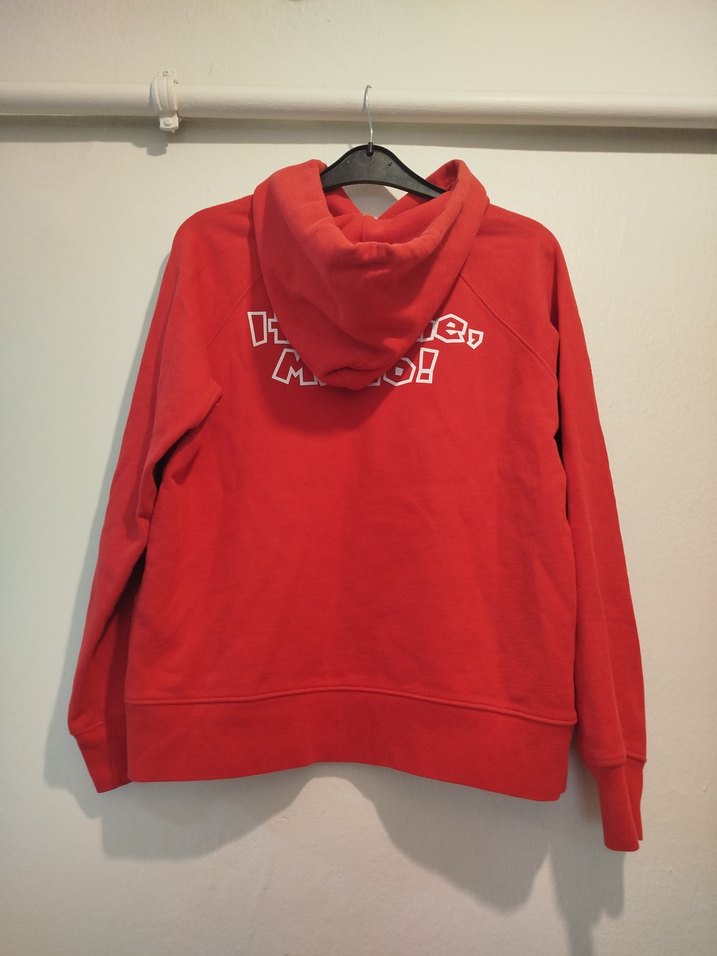 Nakışlı Kırmızı Kapüşonlu Kadın Sweatshirt - Görsel 4