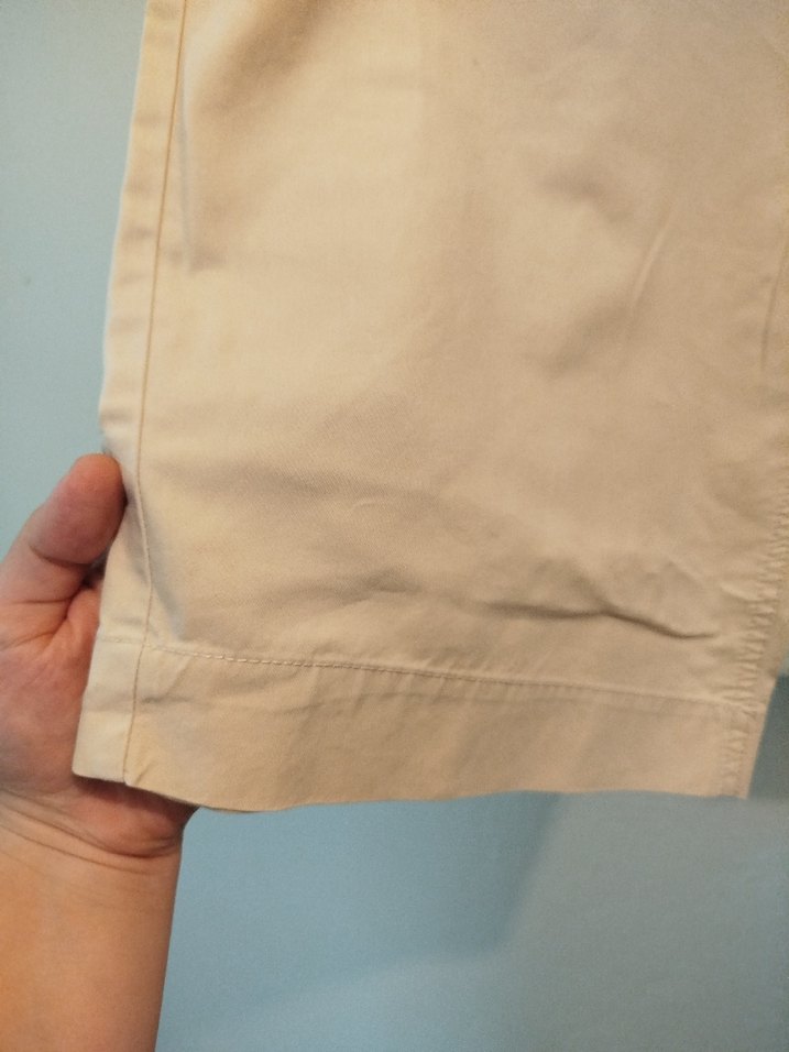 Bej Rahat Kesim Midi Kadın Keten Pantolon - Görsel 3