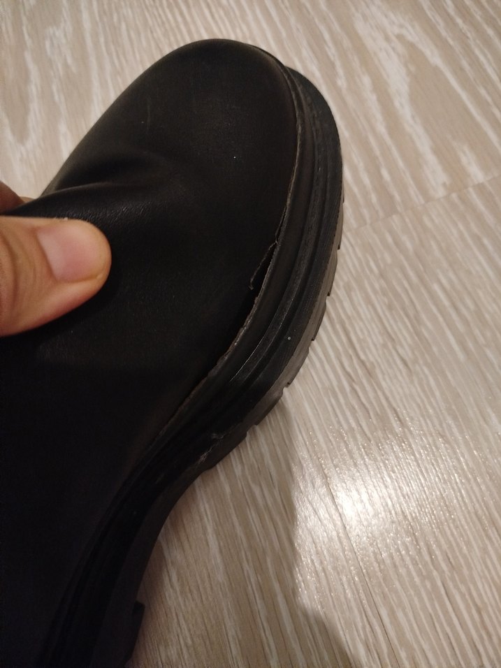 Kadın Siyah Deri Goth Topuklu Bot - Görsel 5