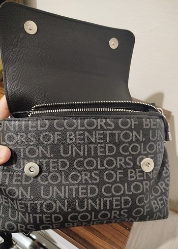 Benetton Çapraz Siyah Çanta - Görsel 4