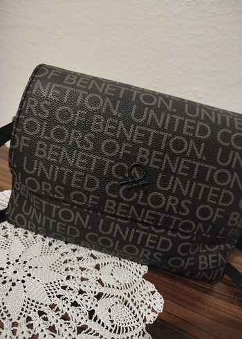 Benetton Çapraz Siyah Çanta - Görsel 2