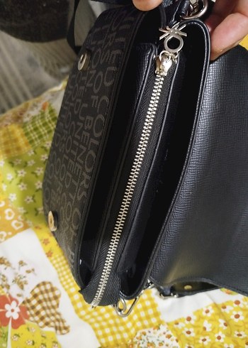 Benetton Çapraz Siyah Çanta - Görsel 9