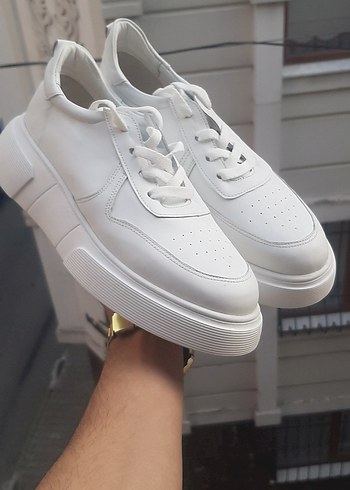 Beyaz Kadın Platform Spor Ayakkabı