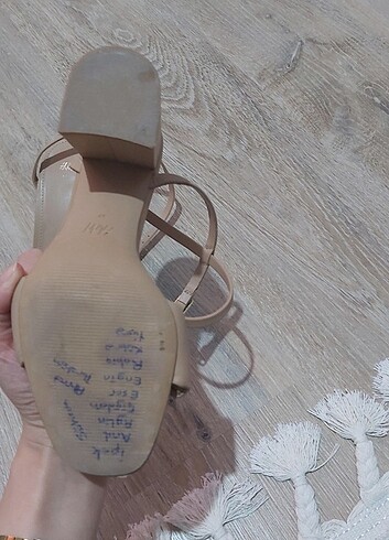 37 Beden camel Renk H&M topuklu sandalet
