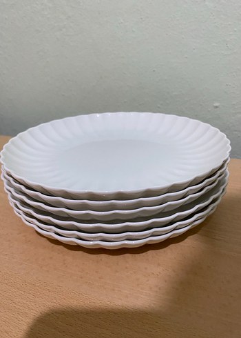 Beyaz Dalgalı Kenarlı Tabak Seti(6) - Görsel 2