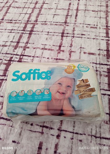 Soffio Yenidoğan Bebek Bezi 2-5 kg 40 Adet