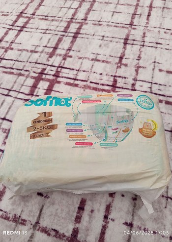 Diğer Soffio Yenidoğan Bebek Bezi 2-5 kg 40 Adet