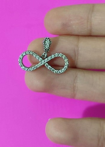 GÜMÜŞ SONSUZLUK KOLYE UCU - Görsel 3