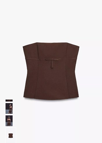 Zara fiyonklu straplez büstiyer - Görsel 2