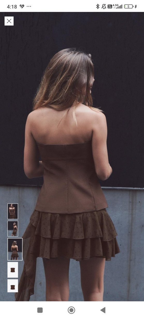 Zara fiyonklu straplez büstiyer - Görsel 3