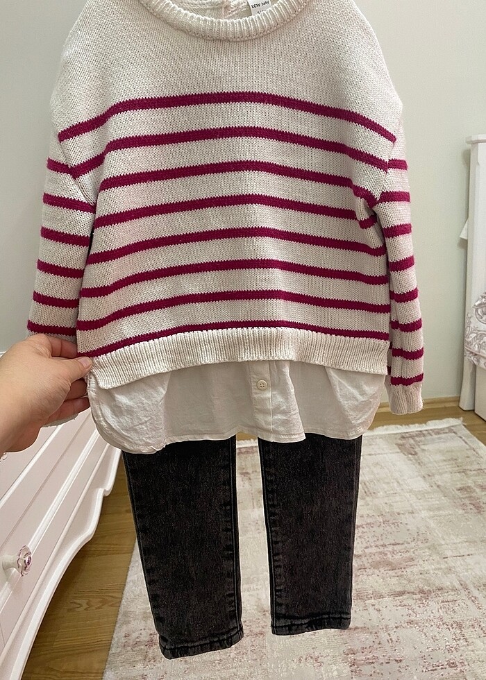 Kazak jean pantolon takım - Görsel 2