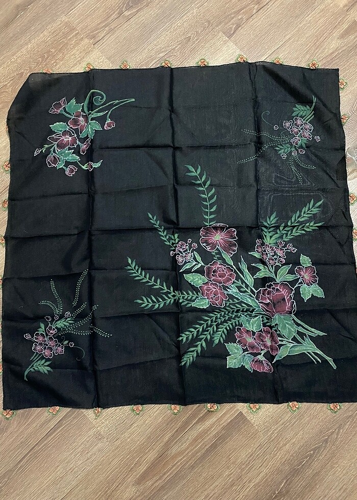 Çeyizlik vintage oyalı yazma - Görsel 4