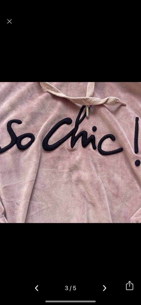 Pembe Nakışlı Kadın Süet Sweatshirt - Görsel 3