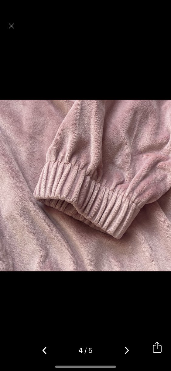 Pembe Nakışlı Kadın Süet Sweatshirt - Görsel 4