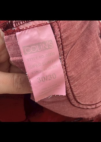 Bordo Kadın Rahat Kesim Kumaş Pantolon%97pamuk - Görsel 6