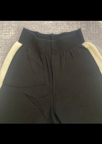 Siyah Kemerli Kadın triko  Pantolon - Görsel 2