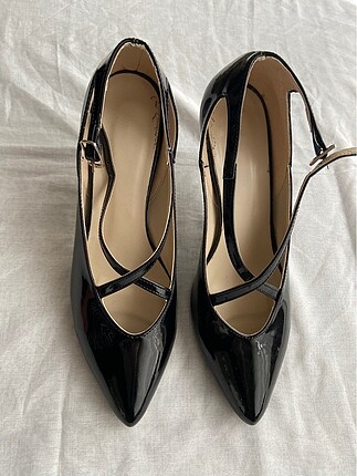 Sşyah stiletto rugan ayakkabı