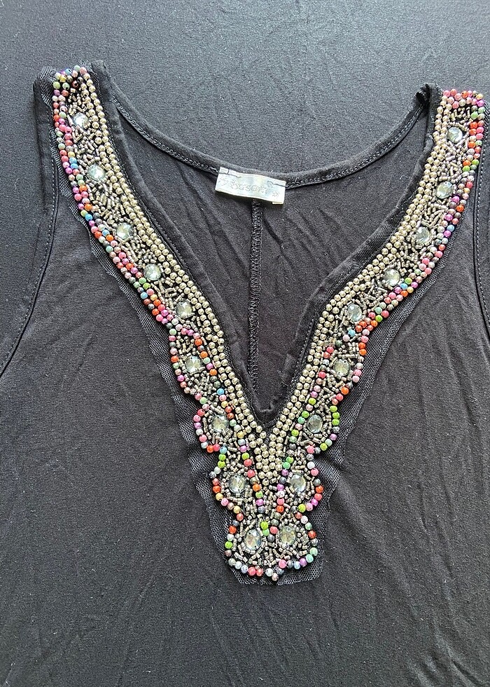 Yaka detaylı uzun elbıse - Görsel 2