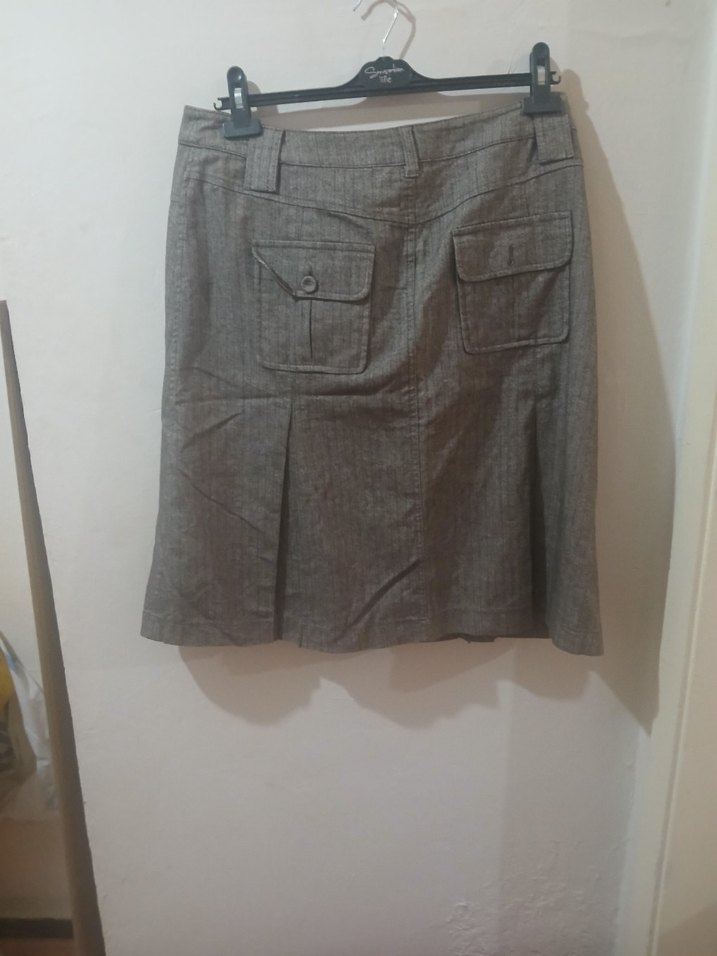 Gri Mini Hamile Eteği - Görsel 2