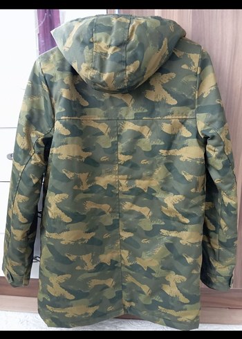 Kahverengi Kamuflaj Erkek Çocuk Kaban - Görsel 6