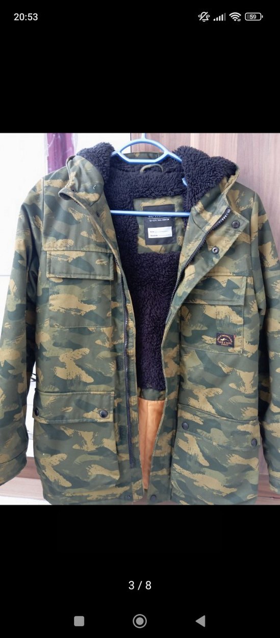 Kahverengi Kamuflaj Erkek Çocuk Kaban - Görsel 2