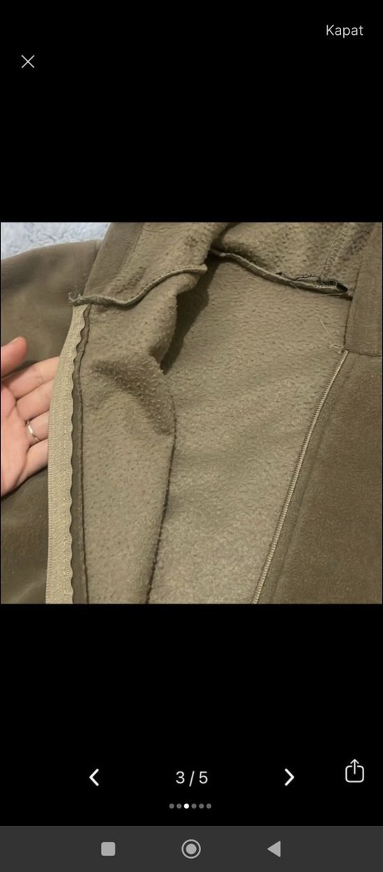 Kahverengi Kapüşonlu Fermuarlı Polar - Görsel 3