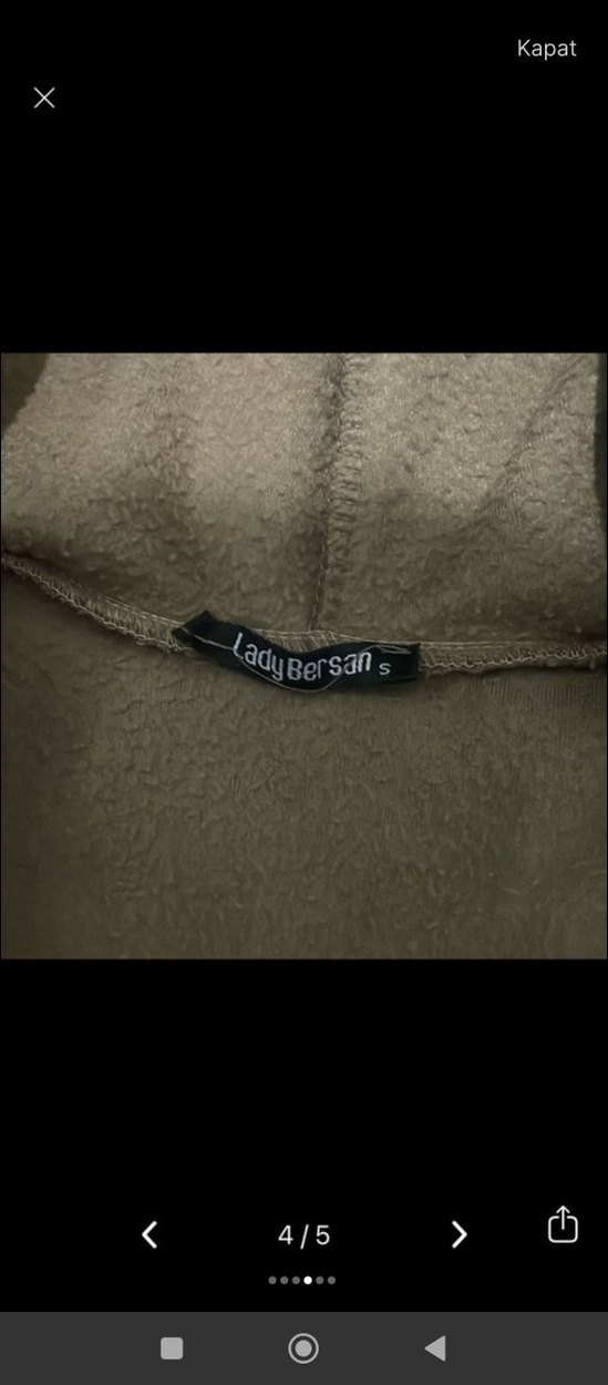 Kahverengi Kapüşonlu Fermuarlı Polar - Görsel 4