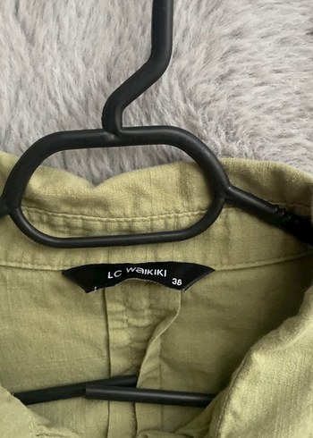 haki keten gömlek - Görsel 2