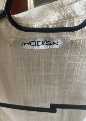 Nakışlı Cep Detaylı Beyaz Keten Gömlek - Görsel 3