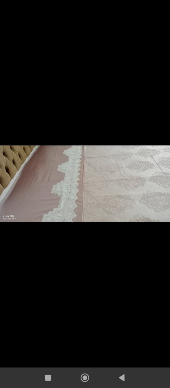 İşlemeli Pembe Parlak Yatak Örtüsü - Görsel 4