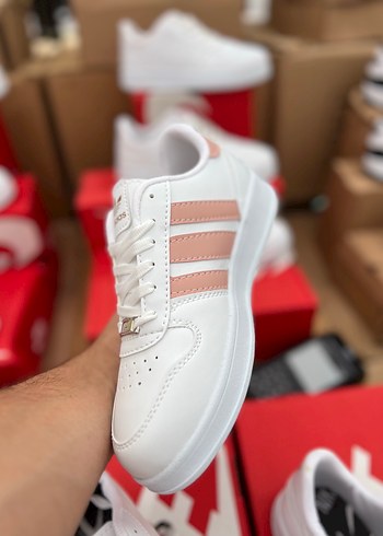 Adidas Beyaz Pembe Adidas Stiletto Topuklu Spor Ayakkabı