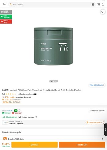 Anua Heartleaf %77 Temizleme Pedi tonik - Görsel 6