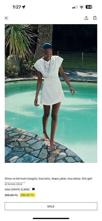 Zara Drape elbise