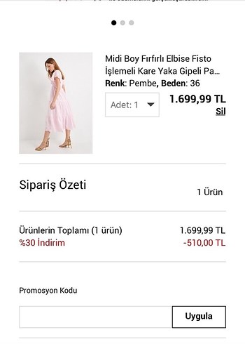 Koton Pembe Pamuklu Nakışlı Bohem Uzun Elbise