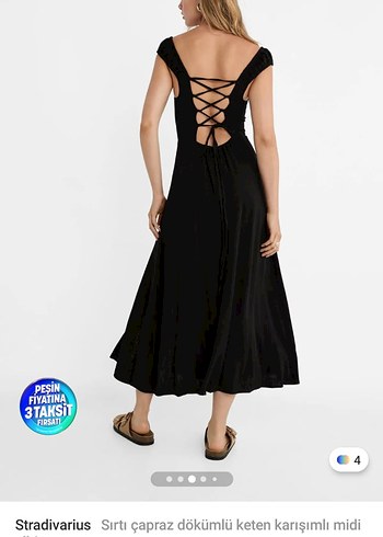 Stradivarius Straplez Siyah Uzun Elbise