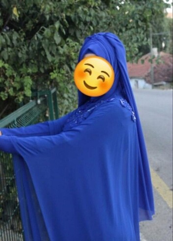 Saks mavisi tesettur abiye