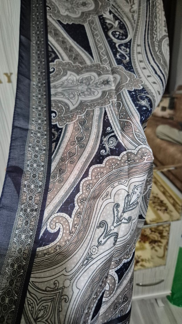 Gri Bohem Tarzı Kadın Şal - Görsel 2