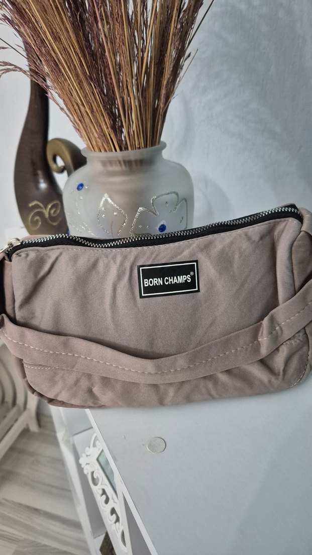 BORNCHAMPS Bej Keten Kadın Çanta - Görsel 2