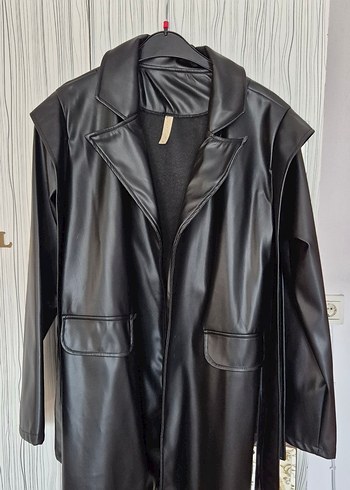 Siyah deri ceket - Görsel 6