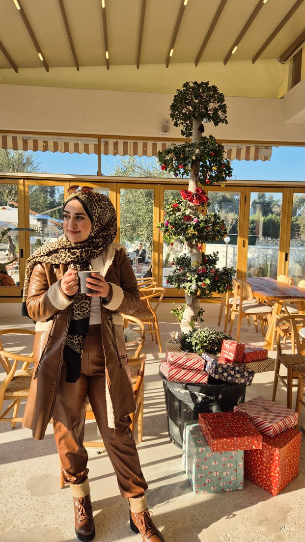 Kürk Detaylı Deri Kadın Uzun Kaban - Görsel 3