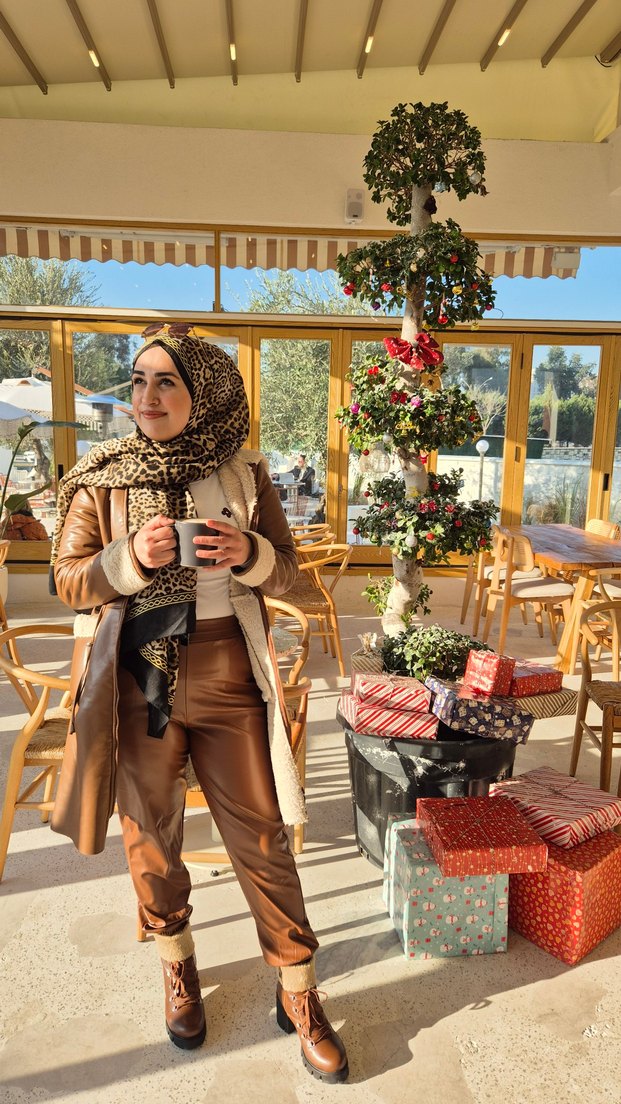 Kürk Detaylı Deri Kadın Uzun Kaban - Görsel 2