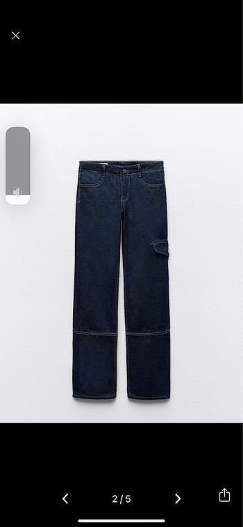 Zara Zara orta bel Jean pantolon