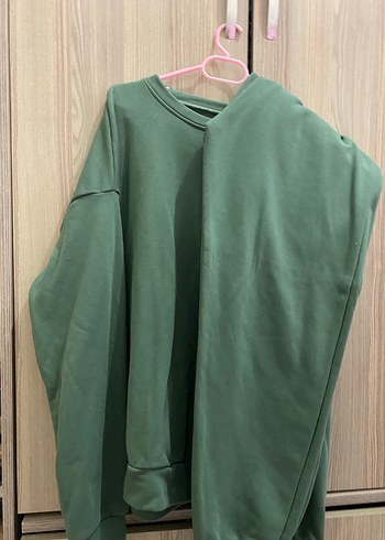 Kadın Haki Rahat Kesim Eşofman Takımı - Görsel 2