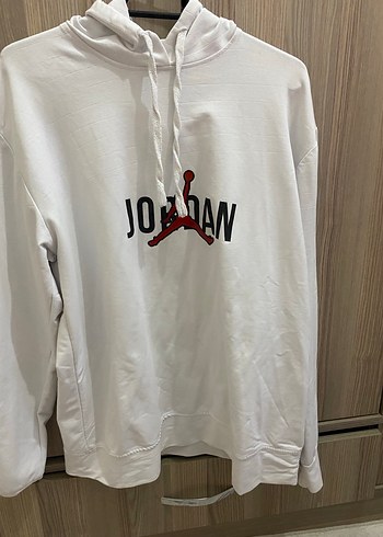 Jordan Beyaz Kapüşonlu Erkek Sweatshirt - Görsel 2
