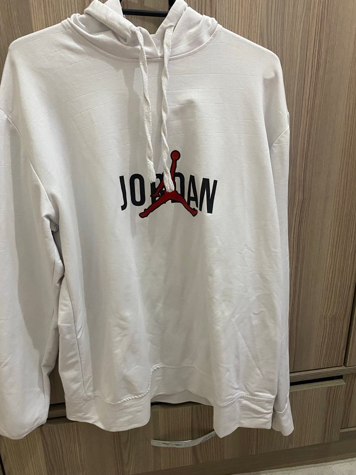 Jordan Beyaz Kapüşonlu Erkek Sweatshirt - Görsel 2