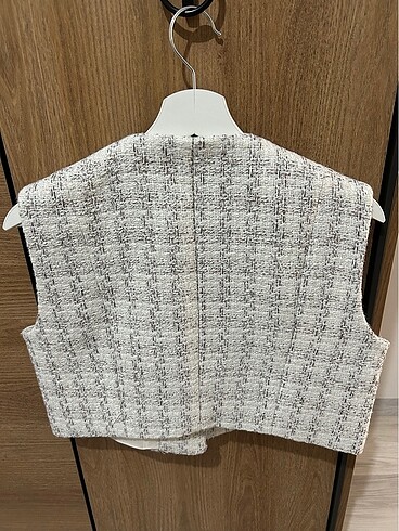 m Beden çeşitli Renk Zara dokulu crop yelek