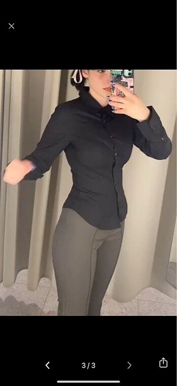H&M bele oturan gömlek