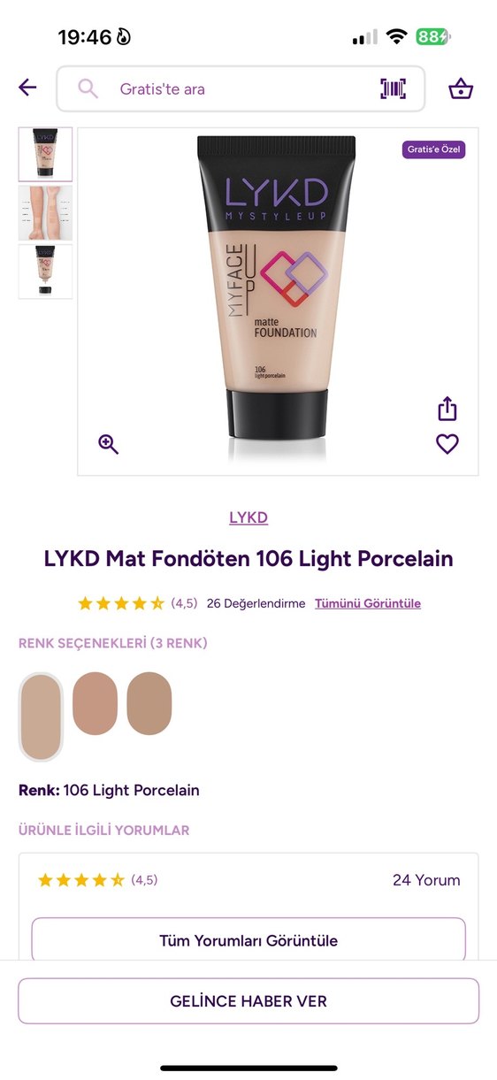 LYKD Mükemmel Kapama Fondöten - Açık Pembe - Görsel 3