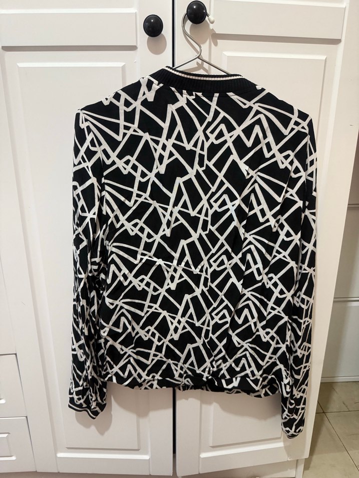 Koton l beden Geometrik Desenli Siyah Kadın Ceket - Görsel 2